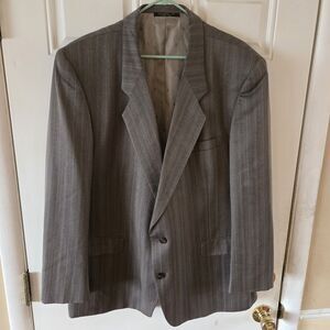 Vintage Jack Frost Wool Suit Jacket 50R Pinstripe Tailored USA Blazer Sport coat